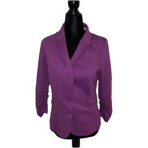 Olivia Moon Medium Purple Blazer Long Sleeve Business Suit
